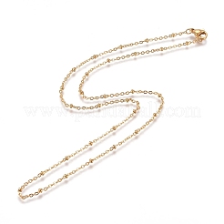 304 Stainless Steel Cable Chains/Satellite Chains Necklaces&nbsp;NJEW-L159-07B-G