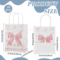 Bowknot Printed Paper Packaging Bags with Handles&nbsp;ABAG-WH0071-002A