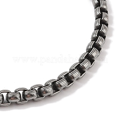 304 Stainless Steel Leopard Head King Box Chain Viking Mjolnir Thor Hammer Pendant Necklaces for Men&nbsp;NJEW-K278-14AS