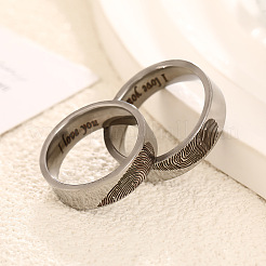 201 Stainless Steel Finger Rings for Couple&nbsp;WG1D129-01