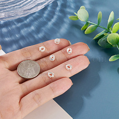 6Pcs 925 Sterling Silver Hollow Initial Beads&nbsp;STER-TA0001-53Q