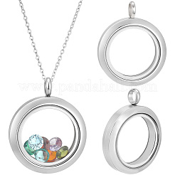 2Pcs Stainless Steel Locket Pendants&nbsp;STAS-BBC0010-31C