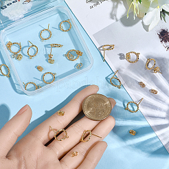20Pcs Brass Stud Earring Findings&nbsp;MAK-BBC0001-27