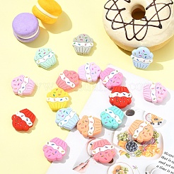 11Pcs 11 Colors Ice Cream Silicone Focal Beads&nbsp;SIL-YW0003-63