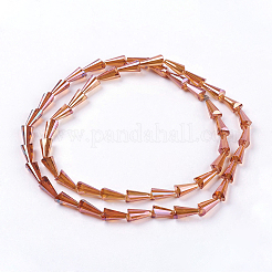 Electroplated Glass Beads Strands&nbsp;EGLA-R014-M