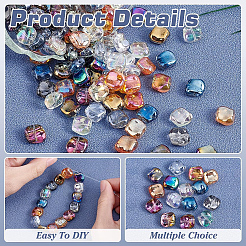 150Pcs 15 Colors Electroplate Transparent Glass Beads&nbsp;GLAA-PH0003-81