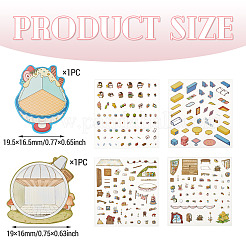 PET Plastic Picture Stickers&nbsp;DIY-TA0015-80G