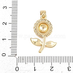 Valentine's Day Brass Micro Pave Clear Cubic Zirconia Pendants&nbsp;KK-D258-07G-07
