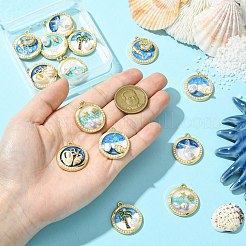 14Pcs 7 Styles Zinc Alloy Enamel Pendants&nbsp;FIND-CJ0004-63
