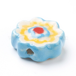Handmade Porcelain Flower Beads&nbsp;PORC-J008-04A