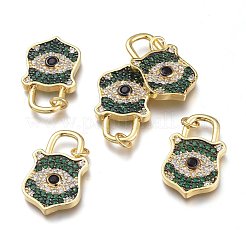Brass Micro Pave Cubic Zirconia Pendants&nbsp;ZIRC-I046-03