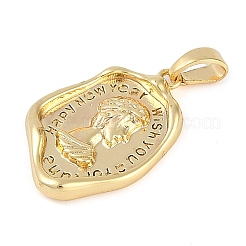 Rack Plating Brass Pendants&nbsp;KK-R165-05G
