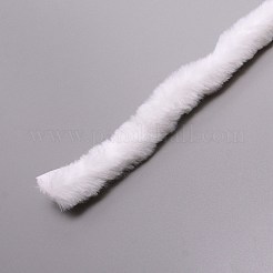 White Faux Fur Ribbon Trim Fabric Roll for Christmas Tree Decor or Wreath Bows Craft&nbsp;FIND-SZC0004-01B