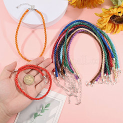 14Pcs 14 Colors Polyester Twisted Cord Necklace Making&nbsp;NJEW-PH01636