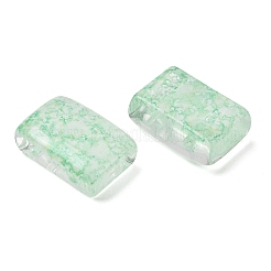2-Hole Baking Paint Transparent Glass Beads&nbsp;GL-CBA5BF9-01D
