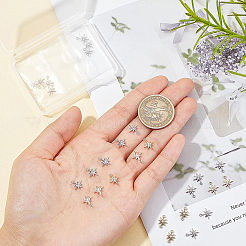 28Pcs 2 Colors Brass Cubic Zirconia Charms&nbsp;ZIRC-BC0001-31