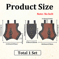 PU Leather Medieval Renaissance Leg Guard Skirt&nbsp;AJEW-WH20816-113B