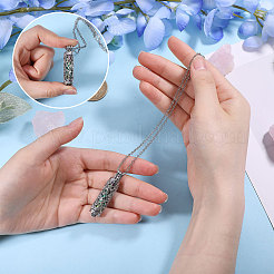 1Pc 304 Stainless Steel Tree of Life Hollow Column Pendant Pet Urn Ashes Necklaces&nbsp;NJEW-CA0001-28RC