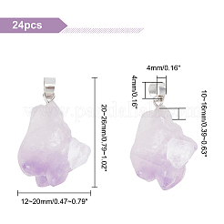 Natural Amethyst Pendants&nbsp;G-GA0001-39