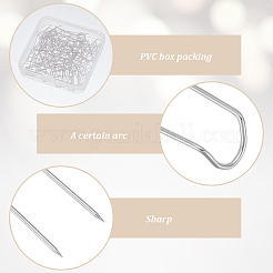 100Pcs Stainless Steel U Shaped Cloth Locating Needle for Sewing Quilting Crafts and Embroidery&nbsp;DIY-SP0007-55P