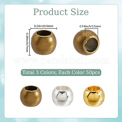 150Pcs 3 Colors Tibetan Style Spacer Beads&nbsp;TIBEB-PA0001-09