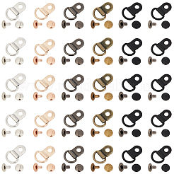 60Bags 6 Colors Stainless Steel Shoot Shoes Lace Safety Buckle&nbsp;STAS-CY0001-09