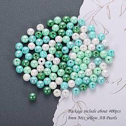 400Pcs 4 Colors Opaque Acrylic Beads&nbsp;MACR-SZ0001-79B