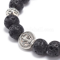 3Pcs 3 Style Natural Lava Rock & Synthetic Hematite Stretch Bracelets Set&nbsp;BJEW-JB08692