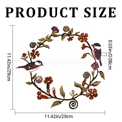 Iron Wreath Bird Wall Decorations&nbsp;AJEW-WH0413-44