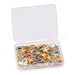80Pcs 8 Styles Alloy Enamel Charms&nbsp;ENAM-LS0001-25LG