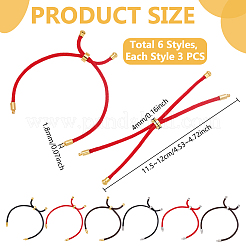 18Pcs 6 Colors Nylon Cord Slider Bracelet Making&nbsp;BJEW-UN0001-85