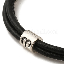 PU Leather Round Cord Multi-strand Bracelets&nbsp;SJEW-K002-07H