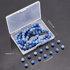 Dyed & Heated Natural Blue Aventurine Beads Strands&nbsp;G-AR0001-54