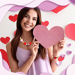 DIY Wood Round Heart Cross & Cowhide Leather Cord Necklaces Making Kits&nbsp;DIY-GA0007-97
