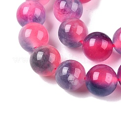 Dyed Natural White Jade Beads Strands&nbsp;G-T138-8mm-210-17