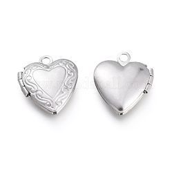 Non-Tarnish 316 Stainless Steel Locket Pendants&nbsp;STAS-K192-15P