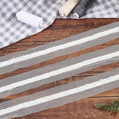 Mesh Fabric with Plastic Wheat Beads Ribbon&nbsp;OCOR-CA0001-15
