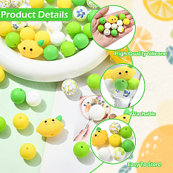 43Pcs 7 Styles Silicone Beads&nbsp;SIL-YW0002-62