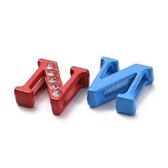Spray Painted Zinc Alloy Slide Charms&nbsp;ALRI-WH0005-13N