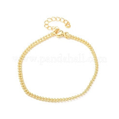 Brass Beaded Bracelets for Women&nbsp;BJEW-C140-19G