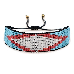 Miyuki Seed Braided Bead Bracelet&nbsp;BJEW-A121-34B