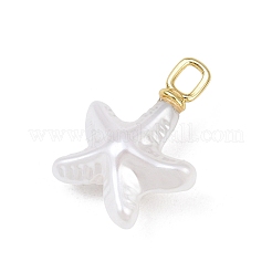 Brass & ABS Plastic Pearl Pendants&nbsp;PL-CBAEB37-01A-G