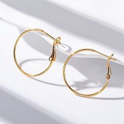 Brass Hoop Earrings&nbsp;EJEW-R014-17A-G