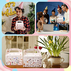 12Pcs 2 Styles Floral Printed Portable Paper Candy Gift Tote Boxes&nbsp;CON-CP0001-020