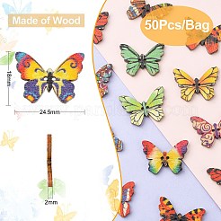 Printed Wood Buttons&nbsp;WOOD-CJC0007-01