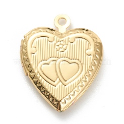 Brass Locket Pendants&nbsp;KK-P199-14G