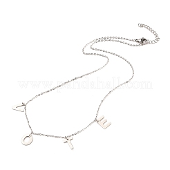 Non-Tarnish 304 Stainless Steel Pendant Necklaces&nbsp;NJEW-JN03127-01