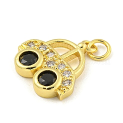 Car Rack Plating Brass Micro Pave Cubic Zirconia Pendants&nbsp;KK-Z053-10G