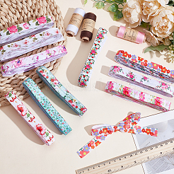 40 Yards 10 Styles Flat Flower Printed Polyester Elastic Cord&nbsp;OCOR-WR0001-48