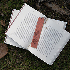 4Pcs 2 Colors Sandalwood Bookmark&nbsp;AJEW-CN0004-96